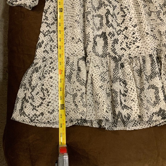 JCrew Black White L Dress Snakeskin Print - Picture 9 of 9